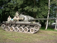 m26 pershing tanks in town 2005 mons bois brûlé ghlin