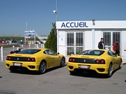 Ferrari 360 Modena yellow Club Ferrari au circuit de Croix-en-Ternois