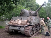 Sherman M4 105mm Spit Oil Tanks in Town 2006