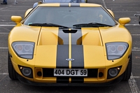 yellow Ford GT Esplanade de Lille spéciale Mustang 2009