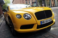 Bentley Continental GT GTC V8 yellow Carspotting à Hambourg, avril 2014 hamburg