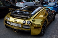 bugatti veyron grand sport gold chrome Carspotting à Francfort (Frankfurt-am-Main), août 2014