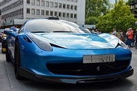 ferrari 458 hamann blue  Carspotting à Francfort (Frankfurt-am-Main), août 2014