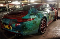 Porsche 911 chameleon camouflage Carspotting à Paris, septembre 2015