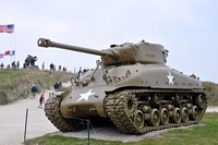 Sherman M4A1E8 HVSS utah Beach 65ème anniversaire du débarquement en Normandie