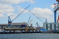 port sous-marin en cale sèche à Kiel