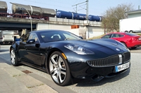 Fisker Karma Oldtimer Tankstelle Hambourg hamburg