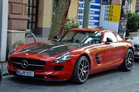 Mercedes SLS Final Edition red Carspotting à Francfort (Frankfurt-am-Main), août 2014