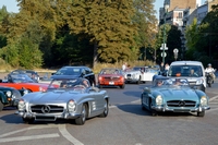 mercedes 300SL roadster Traversée de Paris estivale 2015