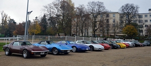 alignements de Corvette Cars & Coffee Paris, novembre 2015
