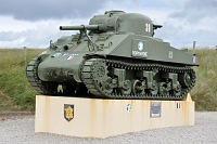 Sherman M4A2 monument de la 2ème DB à Utah Beach