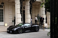 black Porsche 918 Spider Carspotting à Paris 2016